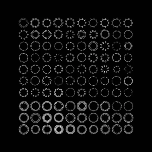 Abstract Cirlce Logo Design Vector Template Black Background — Stock Vector