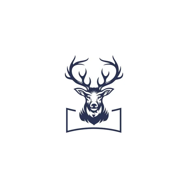 Vetor Design Logotipo Veado Selvagem — Vetor de Stock