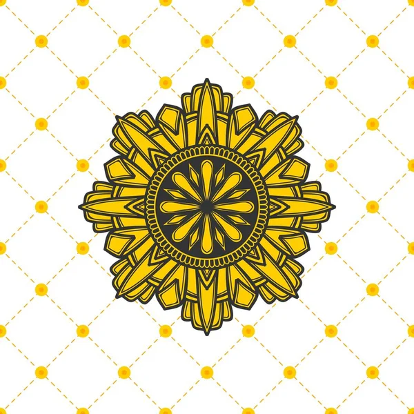 Abstraktní Luxusní Příroda Mandala Ornament Logo Design Šablona Vektor — Stockový vektor