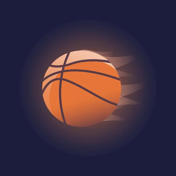 Basketbal Zwarte Achtergrond — Stockvector