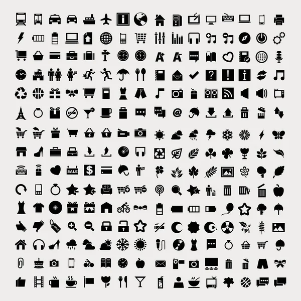 Ensemble Collection Symboles Icône Entreprise — Image vectorielle