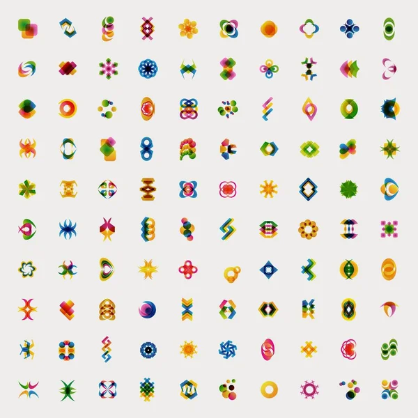 Набір Абстрактних Елементів Дизайну Логотипу Вектор — стоковий вектор