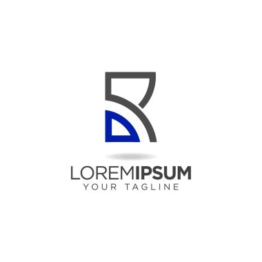 business technology digital DR RD letter logo design vector
