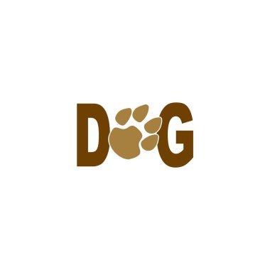 köpek patisi iş logosu tasarım vektör şablonu
