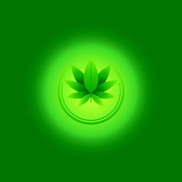Abstrakte Natur Business Logo Design Vektor Vorlage Element Cannabis — Stockvektor