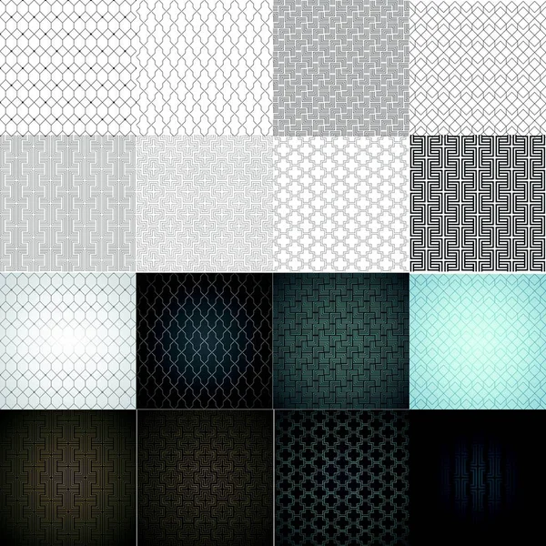 Ensemble Fond Texture Motif Sans Couture Modèle Vectoriel Conception Logo — Image vectorielle