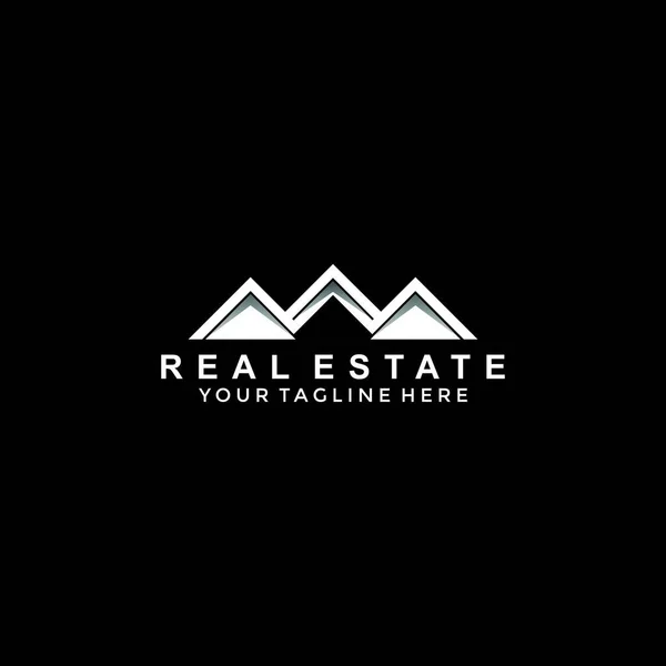 Business Real Estate Logo Design Vector Template House — Stock Vector