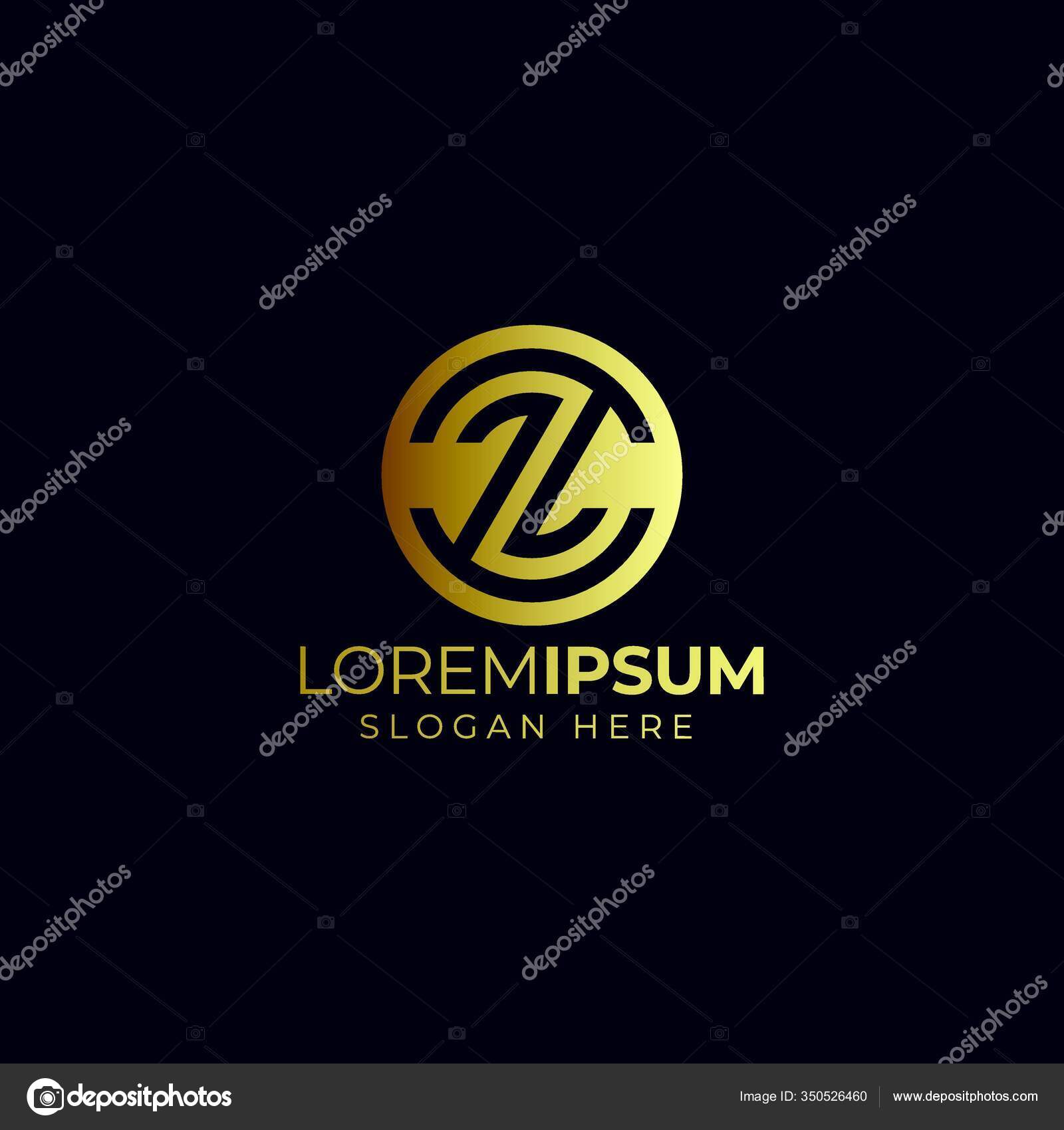 Letter Circle Gold Business Logo Design Vector Template Stock Vector Image By C Ivazyah Art