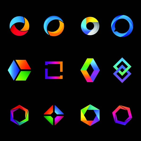 Abstrakcyjny Kształt Geometryczny Biznes Logo Design Wektor Szablon — Wektor stockowy