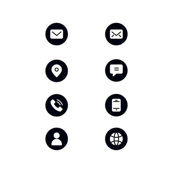 Contact Icon Symbol Business Logo Design Vector Template — Stock Vector