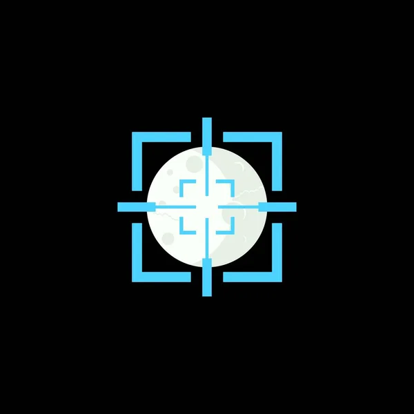 Cazador Luna Negocio Logo Diseño Vector Plantilla — Archivo Imágenes Vectoriales