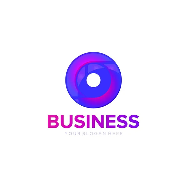 Astratto Cerchio Business Logo Design Elemento Modello Vettoriale — Vettoriale Stock