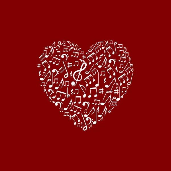 Amor Música Negocio Logo Diseño Vector Plantilla — Vector de stock