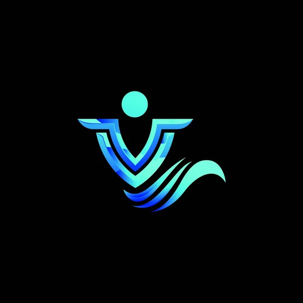 Lettre Gens Bouclier Entreprise Logo Conception Vectoriel Modèle — Image vectorielle