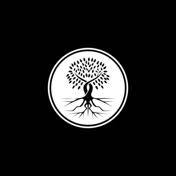 Arbre Racine Entreprise Logo Conception Vectoriel Modèle — Image vectorielle