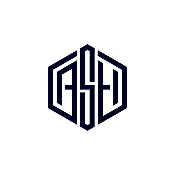 Ash Harfli Logosu Tasarım Vektör Şablonu — Stok Vektör