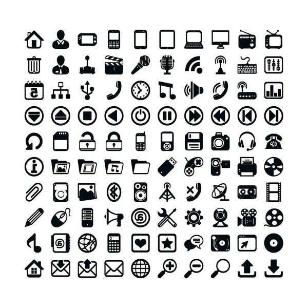 Conjunto Símbolo Icono Negocio Vector — Archivo Imágenes Vectoriales