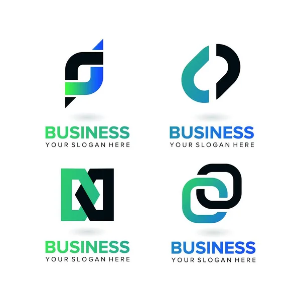 Satz Von Abstrakten Business Logo Design Vektor Vorlage — Stockvektor