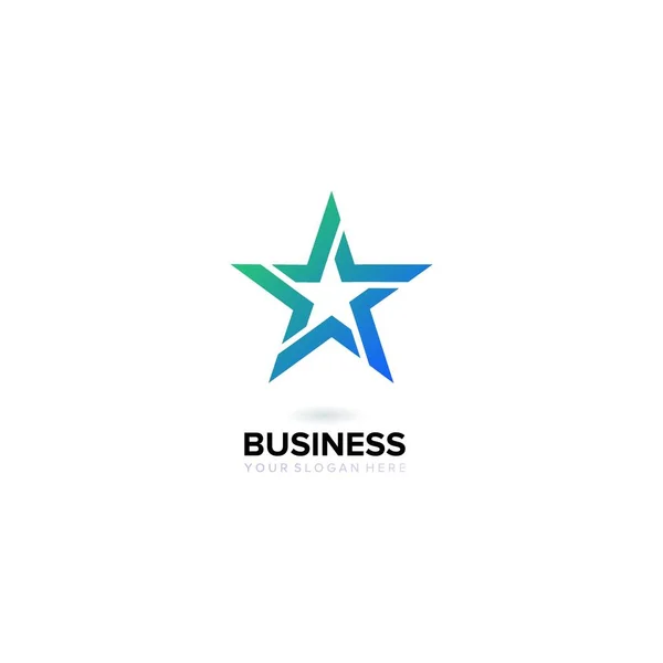 Stella Business Logo Design Modello Vettoriale — Vettoriale Stock
