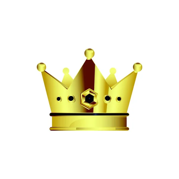 Gold Crown Business Logo Design Vector Template — Stock Vector