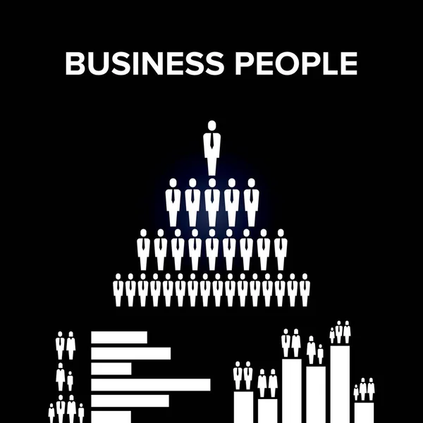 Satz Von Silhoutte Menschen Business Logo Design Vektor Vorlage — Stockvektor