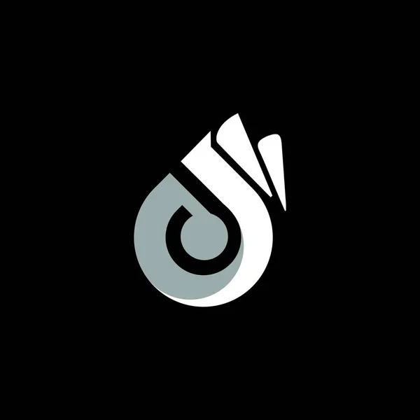 Brief Business Logo Design Vektor Vorlage — Stockvektor