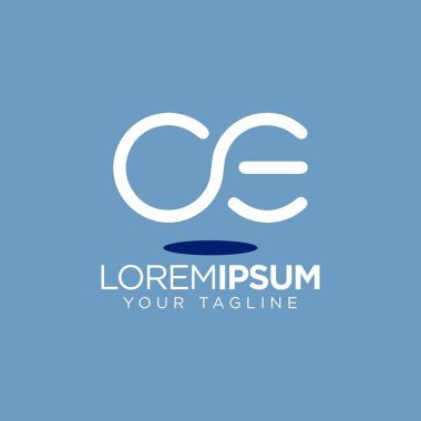 Ce harfli iş logosu tasarım vektör şablonu