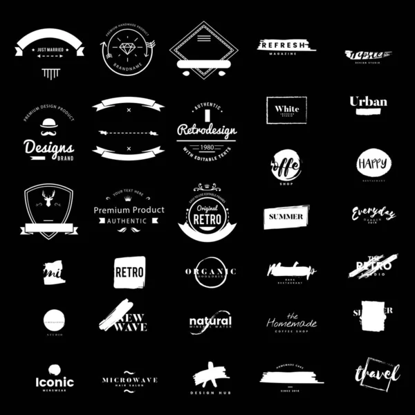 Набір Преміум Ретро Вінтажних Значків Бізнес Логотипу Векторний Шаблон — стоковий вектор
