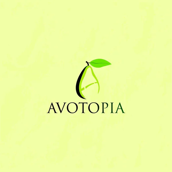 Avotopia Abacate Negócio Logotipo Design Vetor Modelo Comida Bebida Fruta — Vetor de Stock