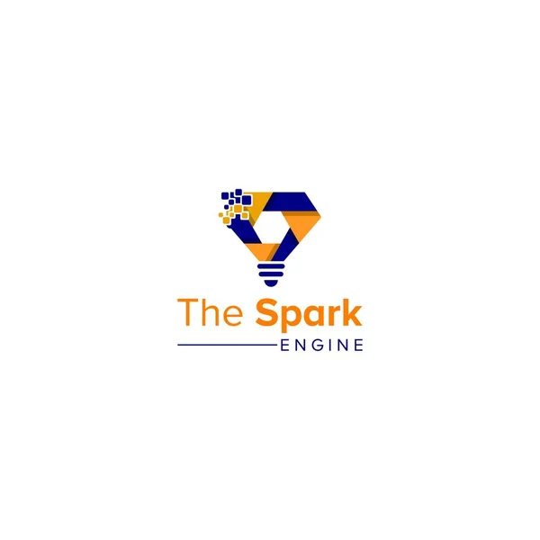 Spark Business Logo Design Vector Template Engine — Stock Vector