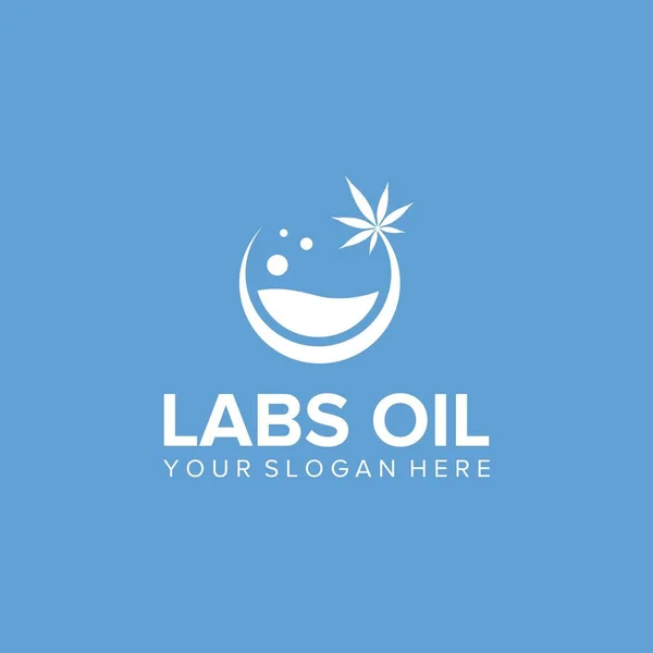 Labs Oil Business Logo Design Vector Template — Stock Vector