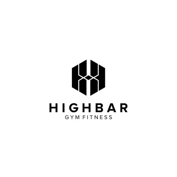 Modelo Vetor Design Logotipo Negócios Highbar — Vetor de Stock