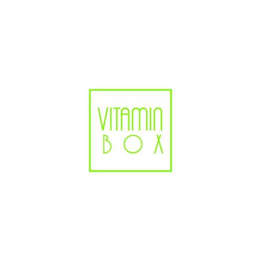 vitamin kutusu iş logosu tasarım vektör şablonu
