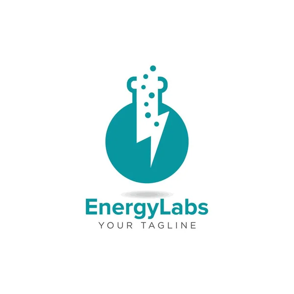 Lab Lightning Business Logo Design Vektor Vorlage — Stockvektor