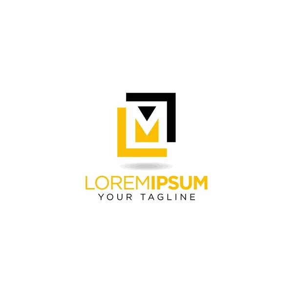 M LM business letter logo design vector template
