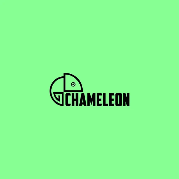 Chameleon Modelo Vetor Design Logotipo Negócios — Vetor de Stock