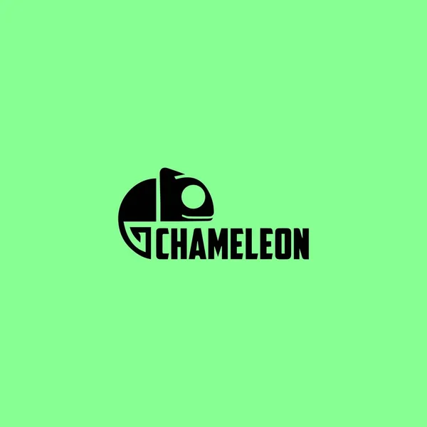 Chameleon Modelo Vetor Design Logotipo Negócios — Vetor de Stock
