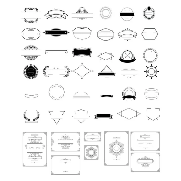 Набір Преміум Ретро Вінтажних Значків Бізнес Логотипу Векторний Шаблон — стоковий вектор