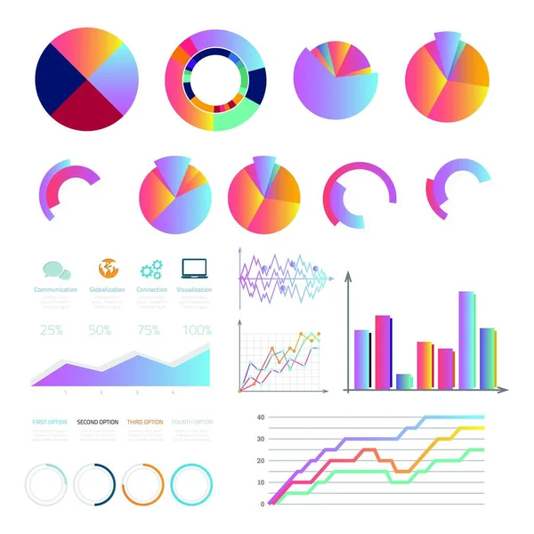 Satz Von Geschäftsinfografik Element Logo Design Vektor Vorlage — Stockvektor