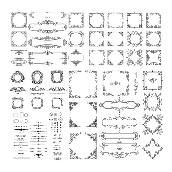 Ensemble Cadres Rétro Qualité Supérieure Logo Entreprise Modèle Vectoriel Conception — Image vectorielle