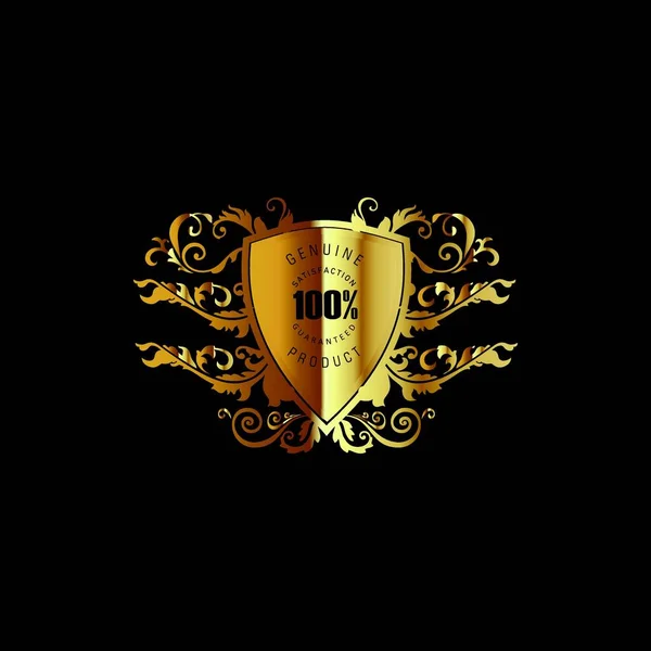 Χρυσό Ασπίδα Στολίδι Επιχειρηματικό Λογότυπο Σχεδιασμό Διάνυσμα Πρότυπο — Διανυσματικό Αρχείο