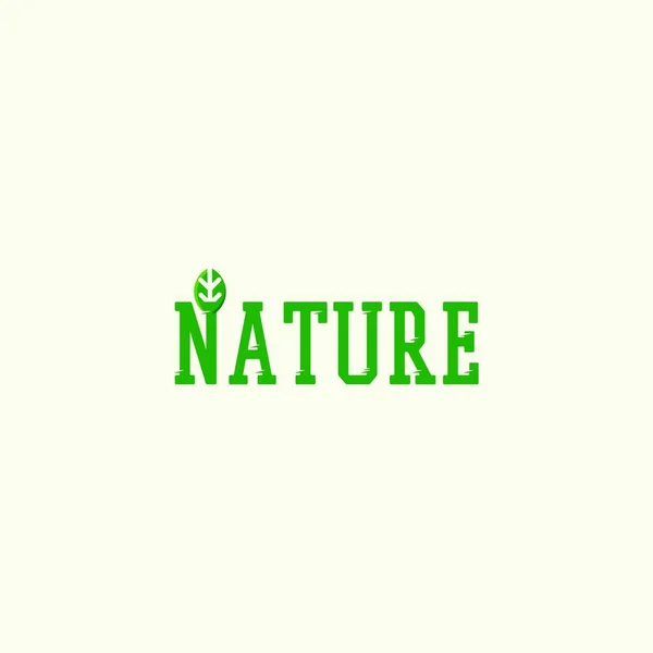 Natureza Negócio Logotipo Design Vetor Modelo — Vetor de Stock