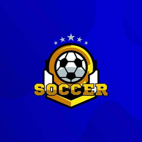 Insigne Soccer Logo Entreprise Modèle Vectoriel Conception — Image vectorielle