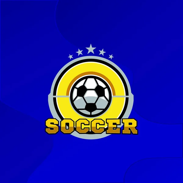 Badge Soccer Modèle Vectoriel Conception Logo Entreprise — Image vectorielle