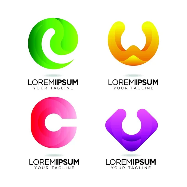 Abstract Letter Business Logo Design Vector Template — Vector de stock