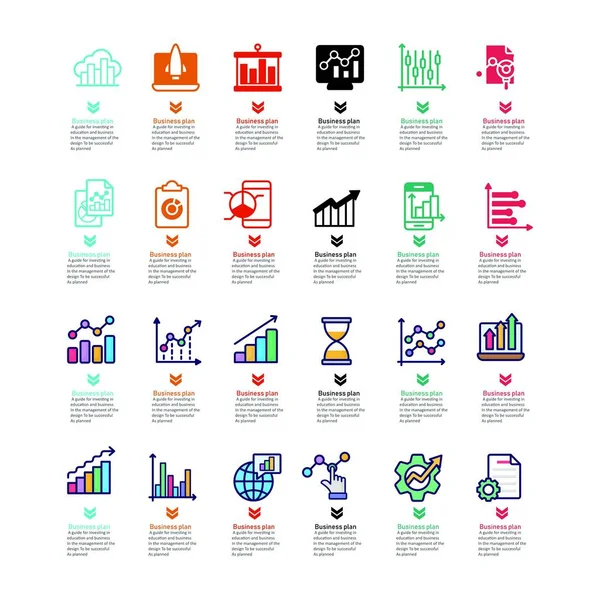 Satz Von Geschäftsinfografik Element Logo Design Vektor Vorlage Diagramm — Stockvektor