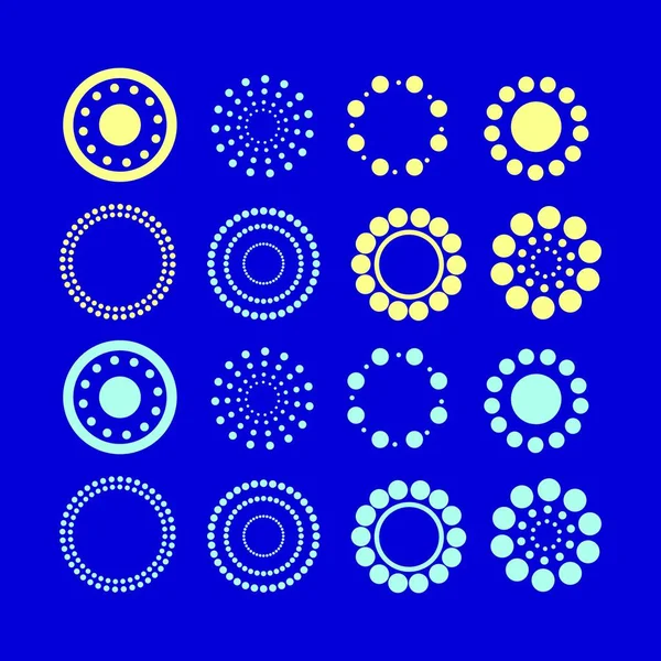 Conjunto Negocio Abstracto Logotipo Diseño Vector Plantilla Círculo Ornamento — Archivo Imágenes Vectoriales