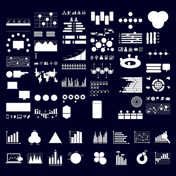 Набор Векторных Шаблонов Дизайна Логотипа Бизнес Инфографических Элементов — стоковый вектор