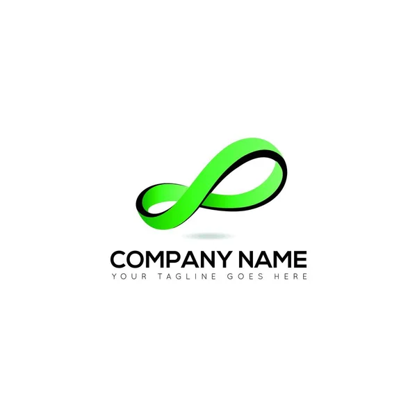 Modelo Vetor Design Logotipo Negócio Infinito — Vetor de Stock