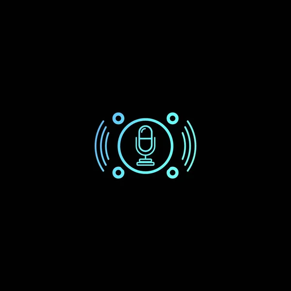 Podcast Música Negócio Logotipo Design Vetor Modelo — Vetor de Stock